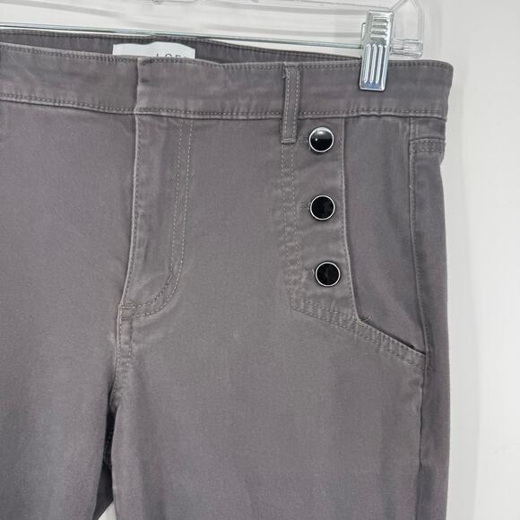 Loft Mid Rise Gray Skinny Pants Size 28/6 - Picture 4 of 9